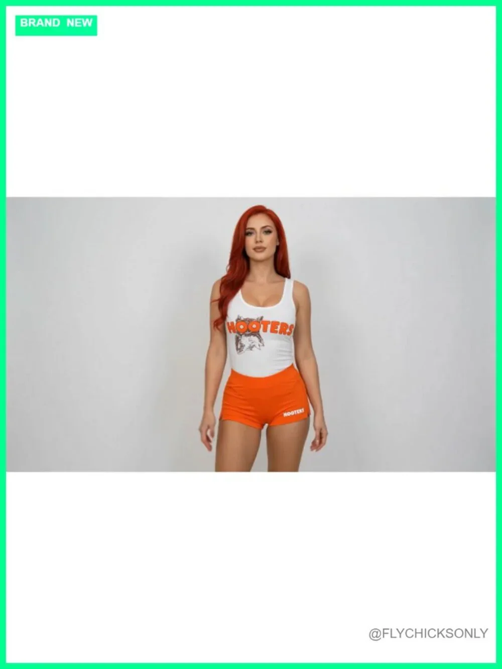Hooters Girl Costume 2 Piece Set Tank and Shorts Licensed